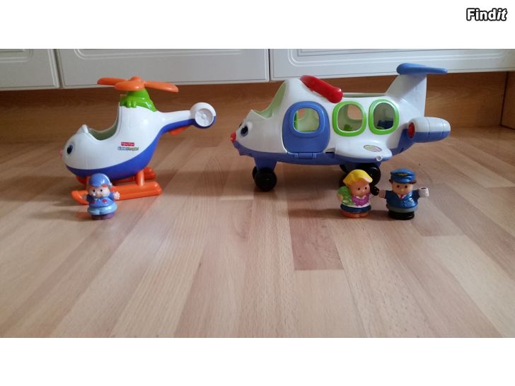 Myydään Fisher Price Little People lentokone ja helikopteri