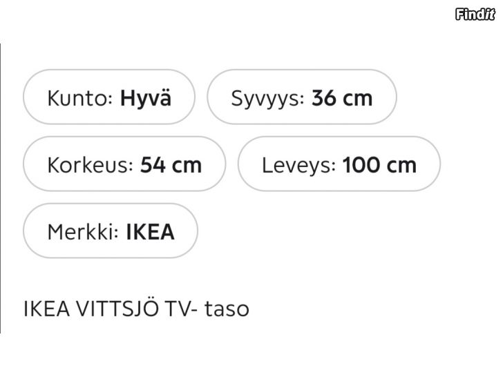 Myydään Ikea Vittsjö hylly