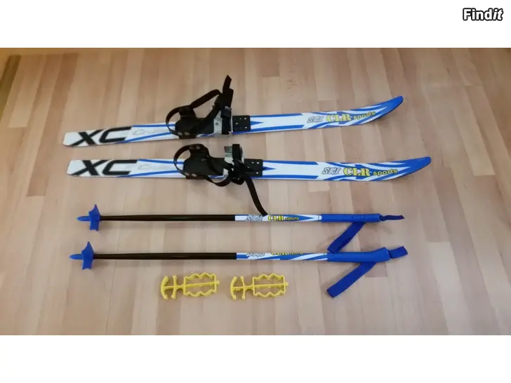 Myydään CLR Sports lasten suksisetti 90cm Cruiser siniset -hinta 14e