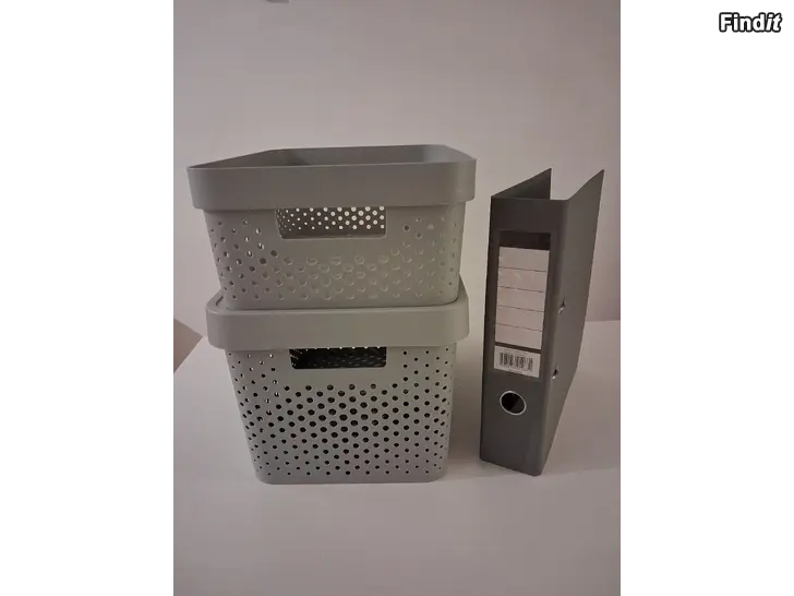 Säljes förvaringslådor och ny mapp