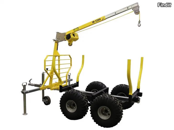 Myydään Ironbaltic tukkikärry 1200 + nosturi