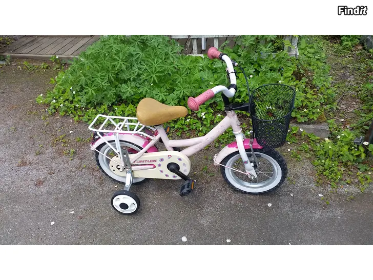 Myydään Tunturi Fairytale 12tum lasten polkupyörä ja apupyörät - cykel hinta22e