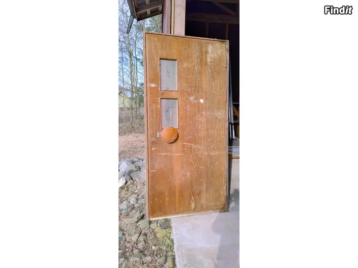 Säljes Gammal ytterdörr teak 105.5cm x 219.5cm