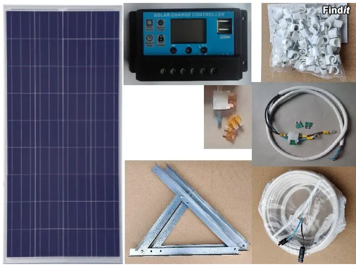 Säljes Basic 160W 30A PWM solelsystem till sommarstuga, garanti, nytt