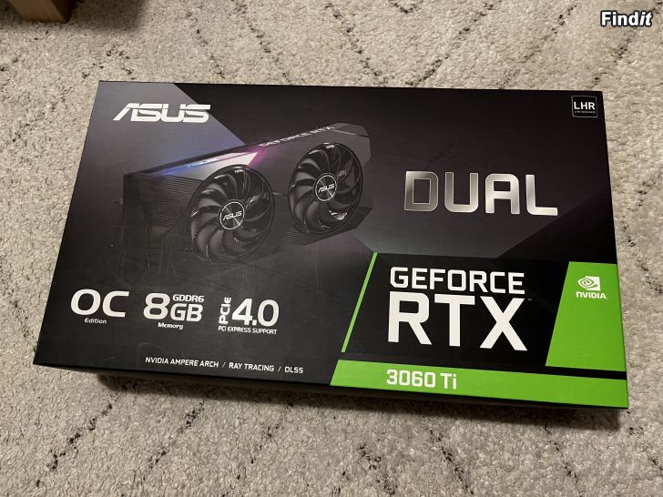 Säljes ASUS Dual Geforce RTX 3060Ti 8GB OC Edition