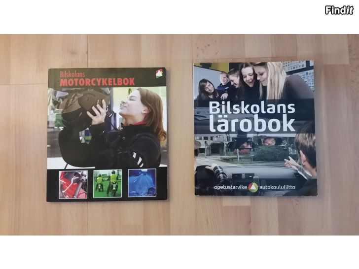 Myydään Bilskolans Lärobok och  Bilskolans motorcykelbok