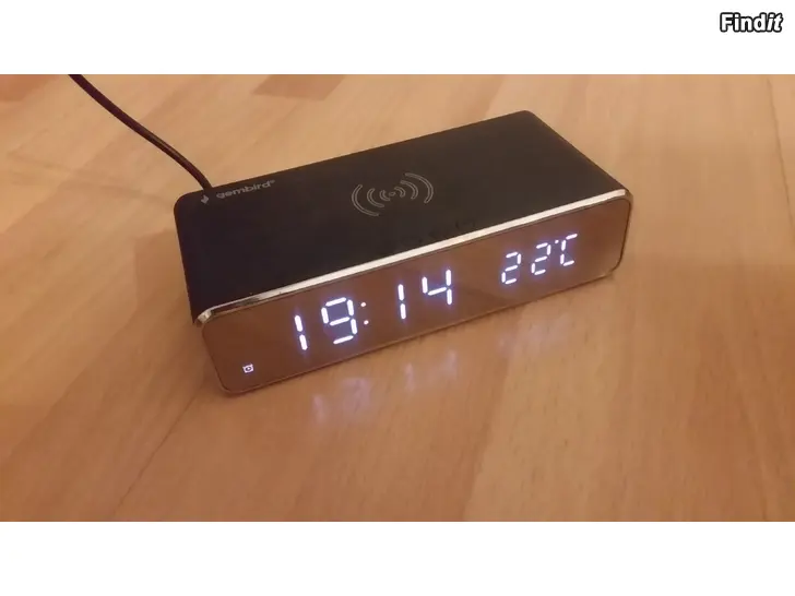 Myydään Gembird kello - lämpömittari - langaton lataus 6e