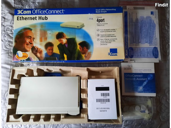 Säljes 3Com 3C16700A OfficeConnect 8-porttinen Ethernet-keskitin Hub