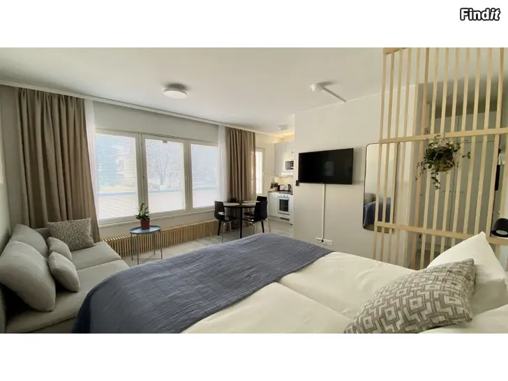 Vuokrataan Vaasan keskustassa kalustettu yksiö 1H+K, autopaikka