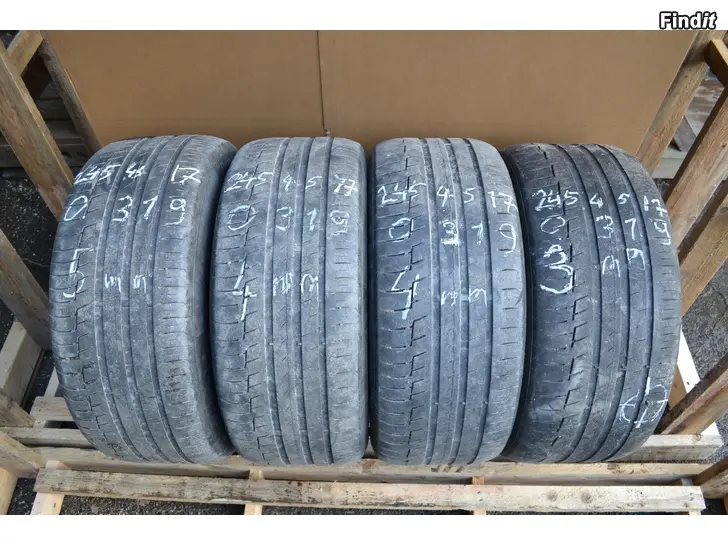 Myydään BMW vanteet 8Jx17 + renkaat 245/45-17 Y Continental PremiumContact6