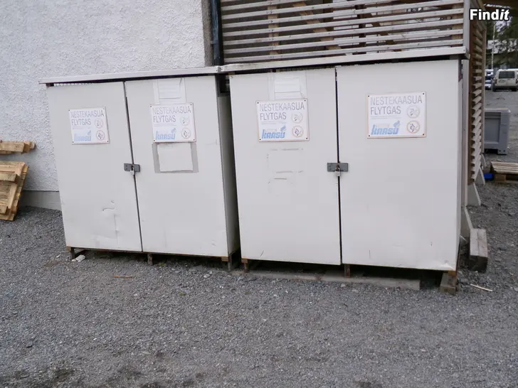 Myydään Plåtskåp för gasflaskor