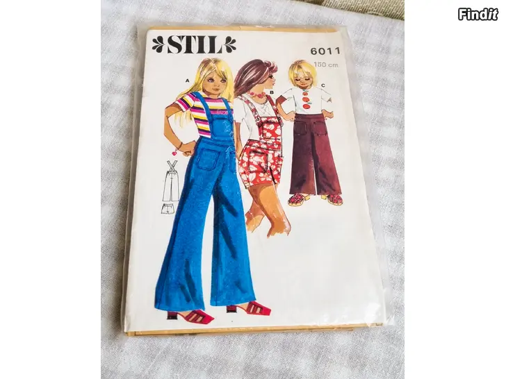 Myydään Vintage STIL 6011 Koko 150 cm Lasten Haalarit  Housut Kaavapaketti