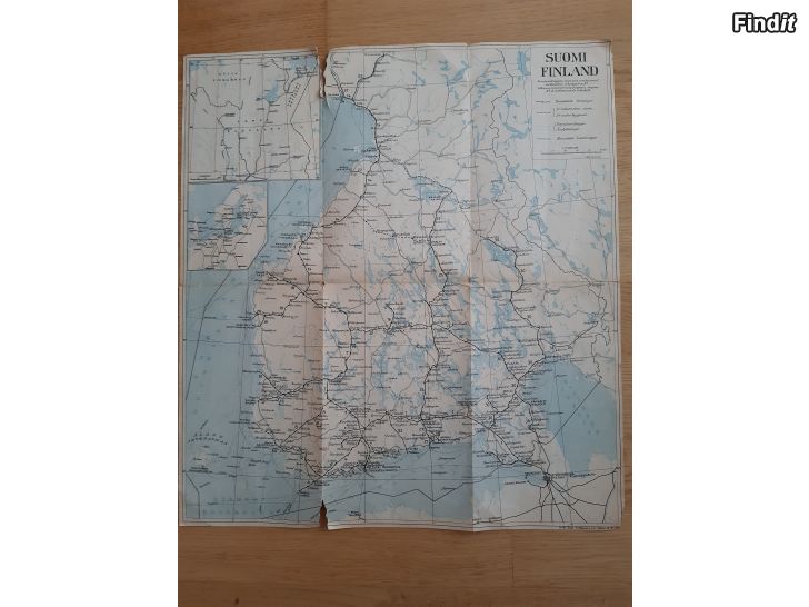 Säljes Karta Suomi Finland 1922
