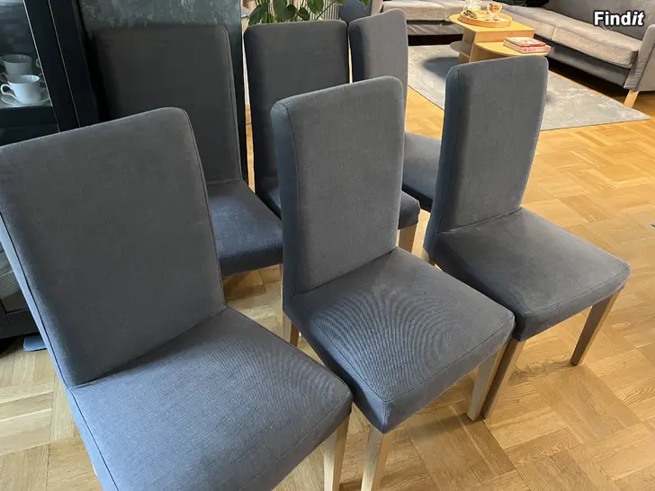Säljes Ikea Henriksdal stolar, 6 st grå/ekträ