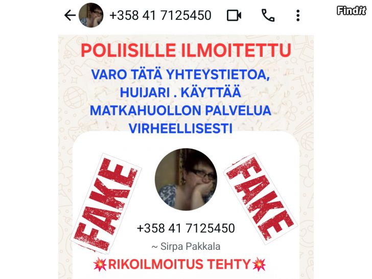 Annetaan VAROITUS TÄMÄ ON HUIJARI