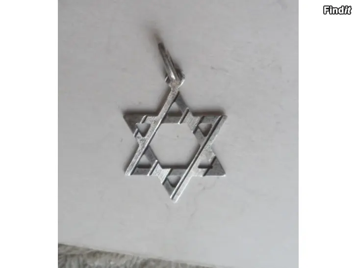 Myydään Hopea Daavidin tähti vanha riipus