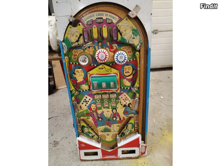 Säljes Vanha flipperin pelikenttä