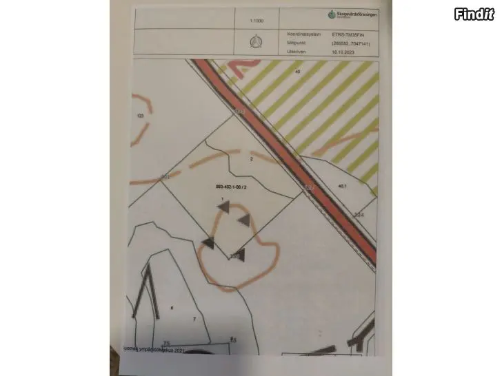 Säljes Skogsskifte 0,64 ha Nykarleby