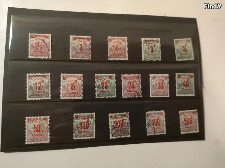 Myydään KORONA, Unkarin lunastus- ja kolmioreikämerkkejä 1920-luvulta