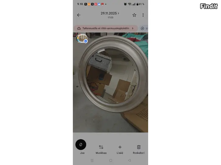 Säljes Pyöreä peili