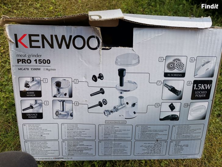 Säljes Köttkvarn Kenwood PRO 1500