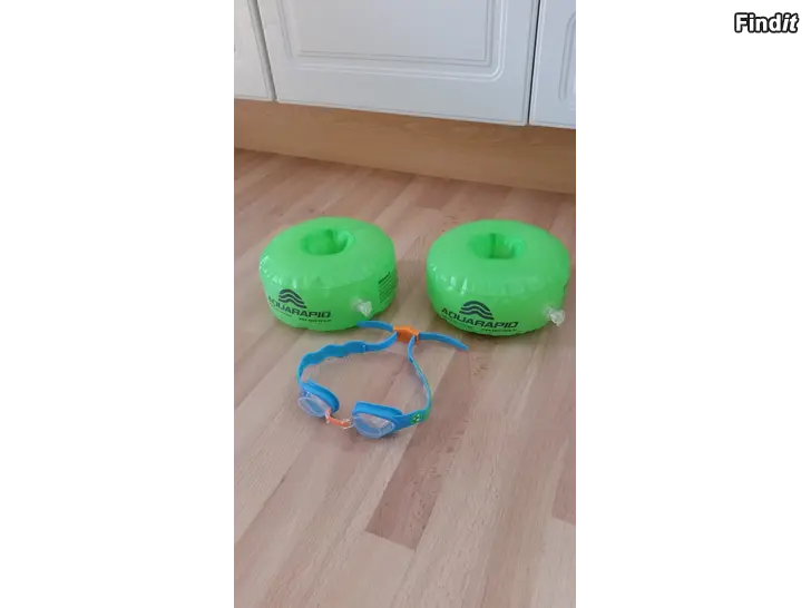 Myydään Aquarapid kellukkeet vihreät ja Speedo uimalasit yht 10e
