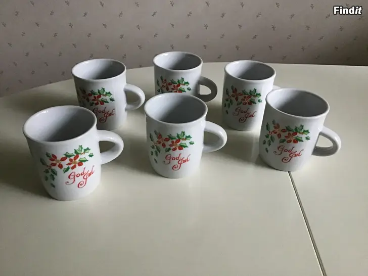 Säljes 6 st oanvända vackra God Jul koppar
