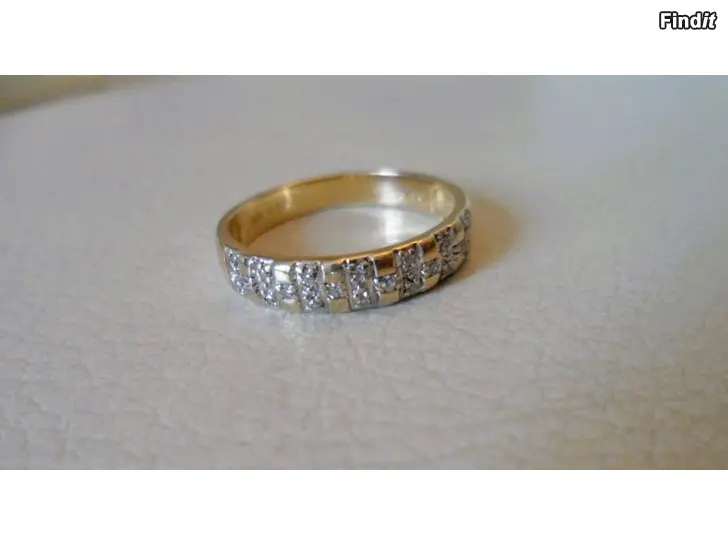 Säljes Kultainen Timanttisormus 20 tim. koko 18