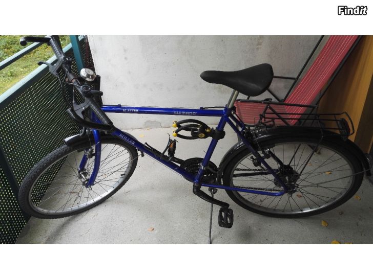 Säljes 18-vaihteinen polkupyörä, sininen