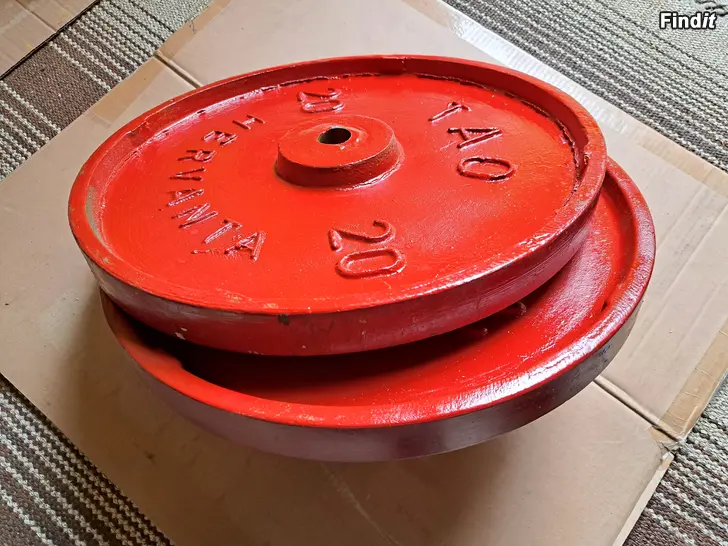 Säljes Levypainot 2 x 20 kg, rautaa