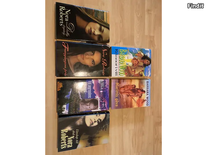 Myydään Barbara Wood  Nora Roberts böcker sommarläsning