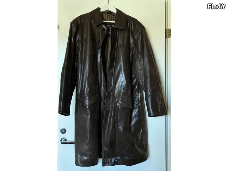 Myydään Miesten pitkä nahkatakki