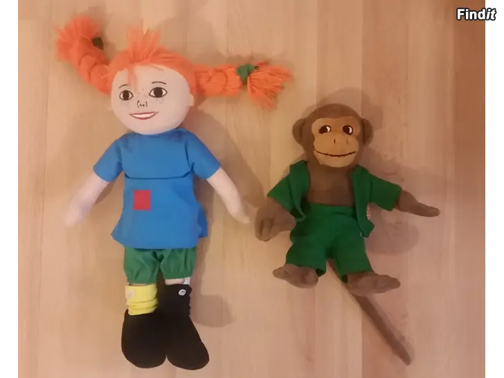 Myydään Peppi Pitkätossu 30cm ja Herra Tossavainen 16cm hinta 15e