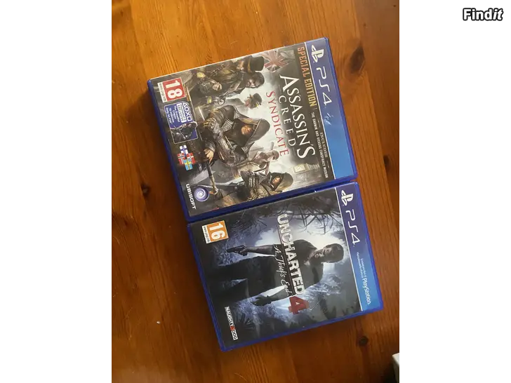 Myydään Uncharted 4 och Assassin creed syndicate