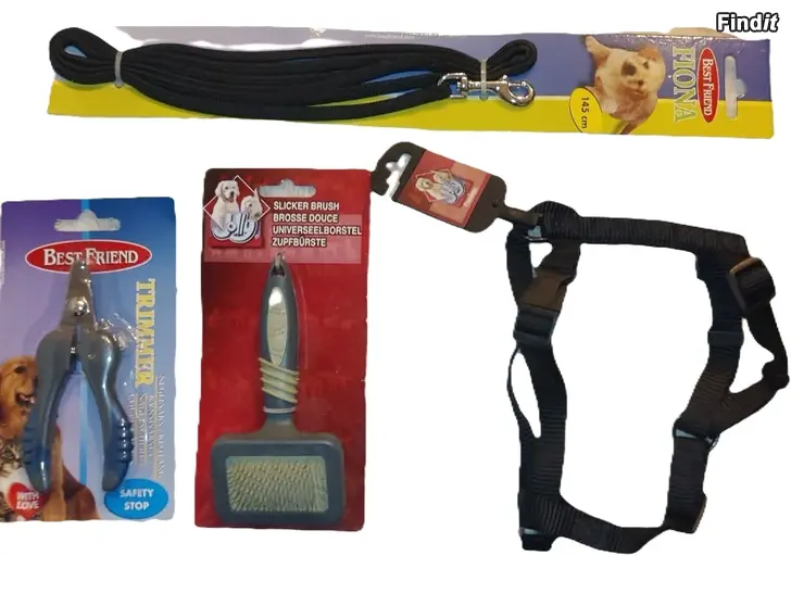 Säljes Koiran/kissan/pennun remmi / valjas ja hoitosetti