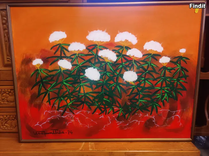 Myydään Suopursuja maalaus 1974