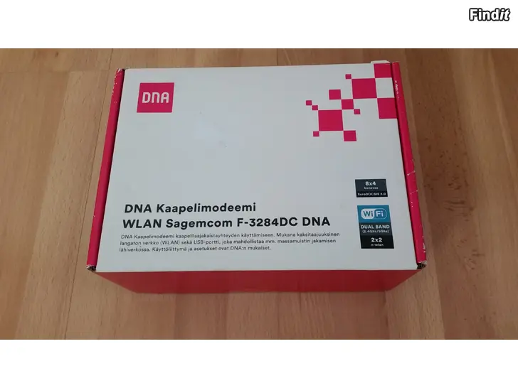 Myydään DNA kaapelimodeemi WLAN Sagemcom F-3284 DC DNA