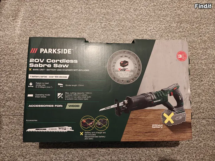 Myydään Parkside tigersåg puukkosaha