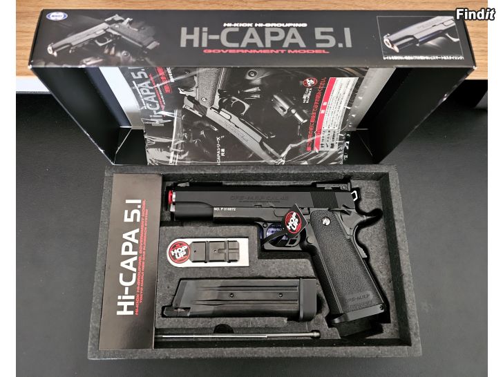 Myydään Ny airsoft Tokyo Marui Hi-Capa 5.1