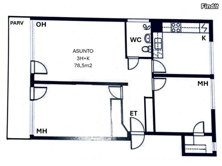 Vuokrataan Vuokrataan 3 h+k, 78,5 m² - Sepänkylä, Mustasaari