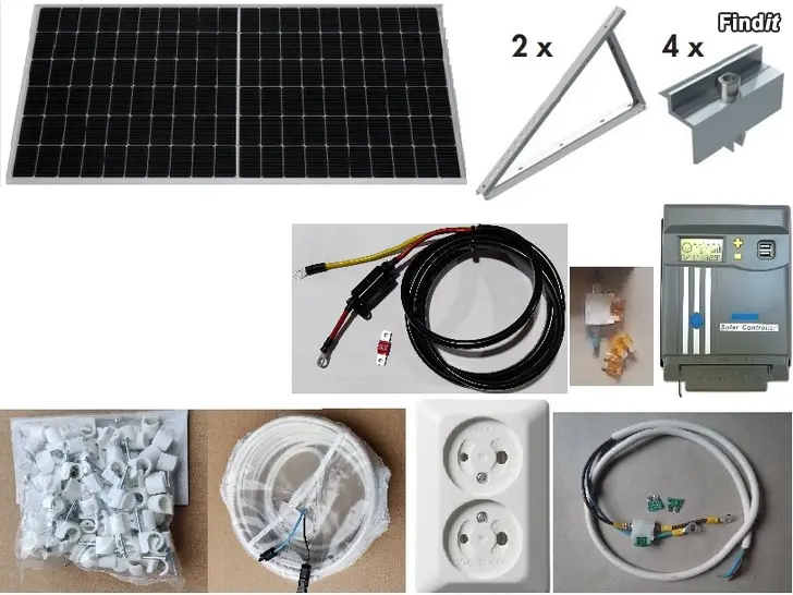 Säljes Solelsystem 440W, 40A MPPT till sommarstuga, nytt, garanti