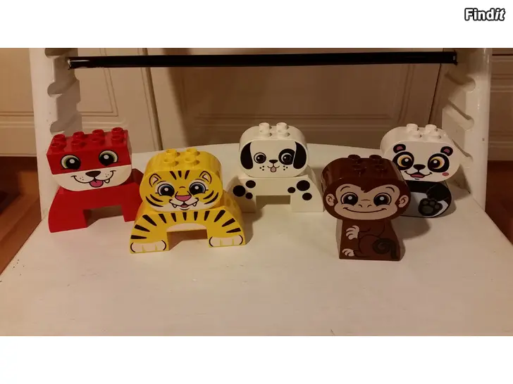 Myydään Lego Duplo eläimet 5kpl - 2 koiraa tiikeri apina ja panda 8e