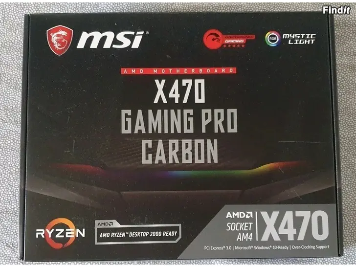 Myydään MSI X470 GAMING PRO CARBON