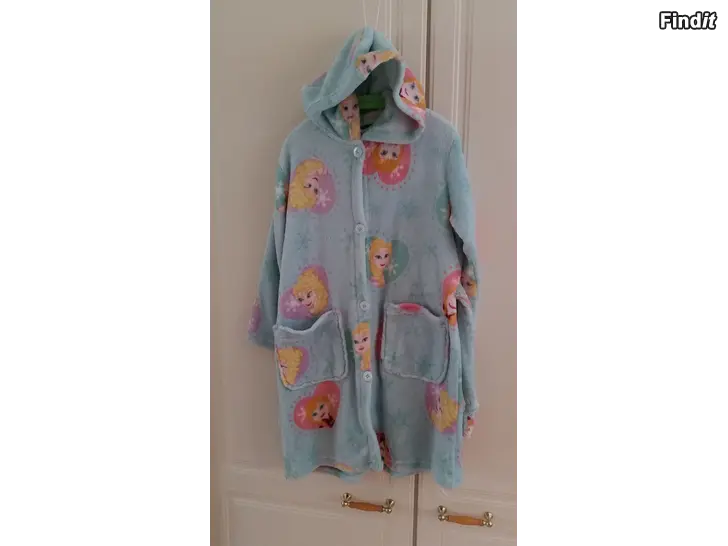 Myydään Disney Frozen aamutakki 110-116 vaaleansininen  -7e