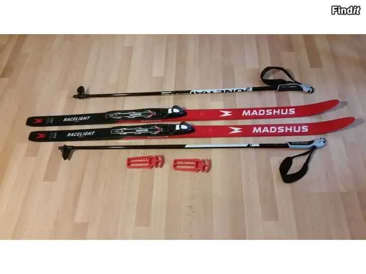 Myydään Madshus NNN sukset 117cm Sauvat ONE WAY Diamond 600 Junior 95cm -hinta 40e