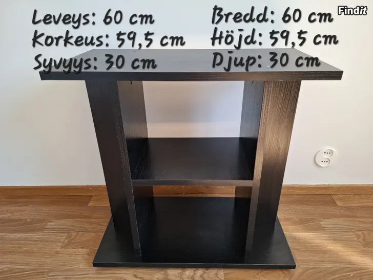 Säljes Akvarium bord. Juwel. Svart