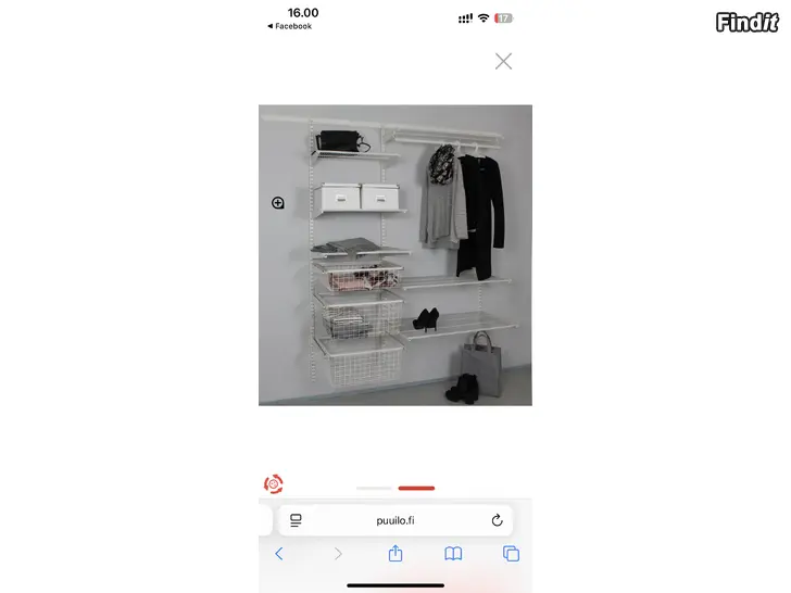 Säljes Pisla Wall-U säilytysjärjestelmän osia