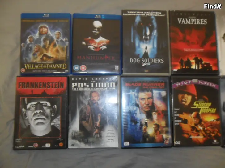 Myydään 2 blu-ray leffaa ja 10 dvd leffaa