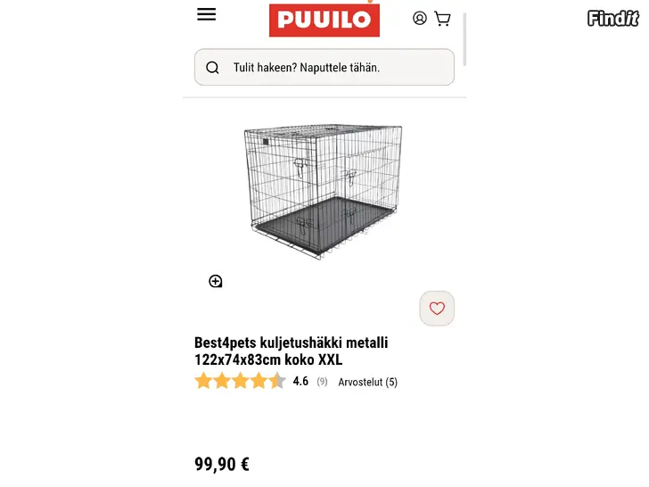 Säljes Hundbur XXL