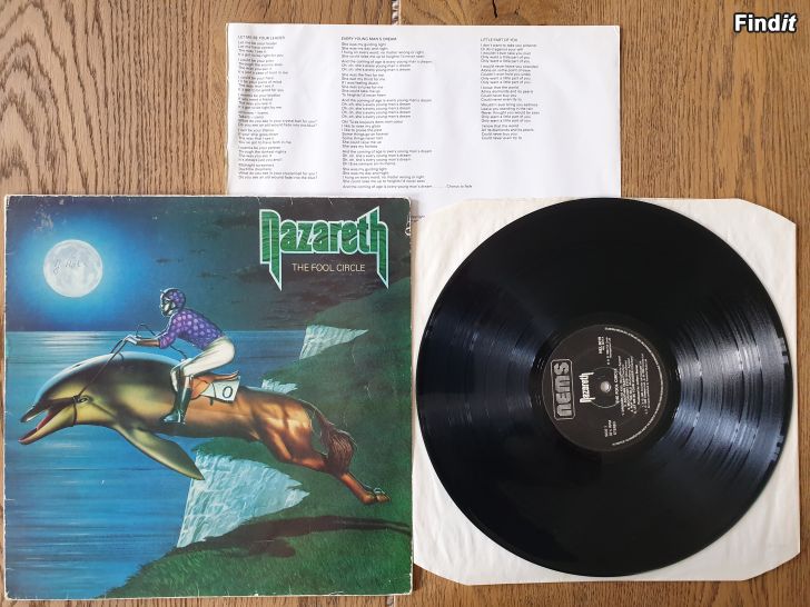 Säljes Nazareth, The fool circle. Vinyl LP